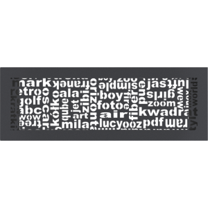 Kratka Wentylacyjna Kominkowa ABC 17x49 Grafitowa