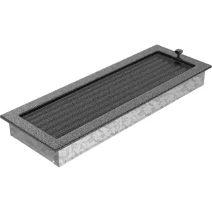 Kratka Kominkowa 17x49 Czarno-Srebrna Z Żaluzją