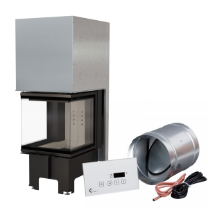Inteligentny kominek powietrzny NBC 500/500 8 kW Ø 200 Gilotyna MSK GLASS