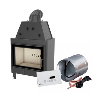 Inteligentny kominek powietrzny stalowy MBO 15 kW Ø 200 MSK GLASS