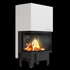 Kominek powietrzny stalowy KRATKI REGNOR 800/400 Szpros 8 kW Ø 200 czarne wyłożenie