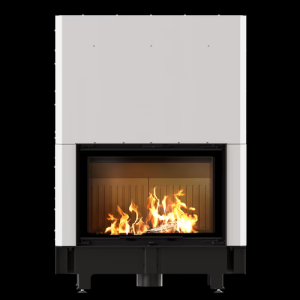 Kominek KRATKI ZIBI ECO 9,9 kW Ø 180 gilotyna, czarne wyłożenie
