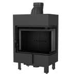 Kominek Stalowy Lucy Prawy Bs 12 Kw Fi 200 Black