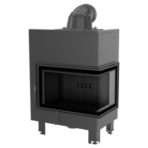 Wkład Kominkowy Mbm Prawy Bs 10 Kw Szkło Giete Czarny Termotec