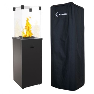 Ogrzewacz Gazowy Patio Slim Czarny 8,2 Kw Zestaw