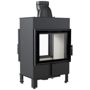 Kominek Lucy Tunel 12 Kw Ø 200 Podwójna Szyba